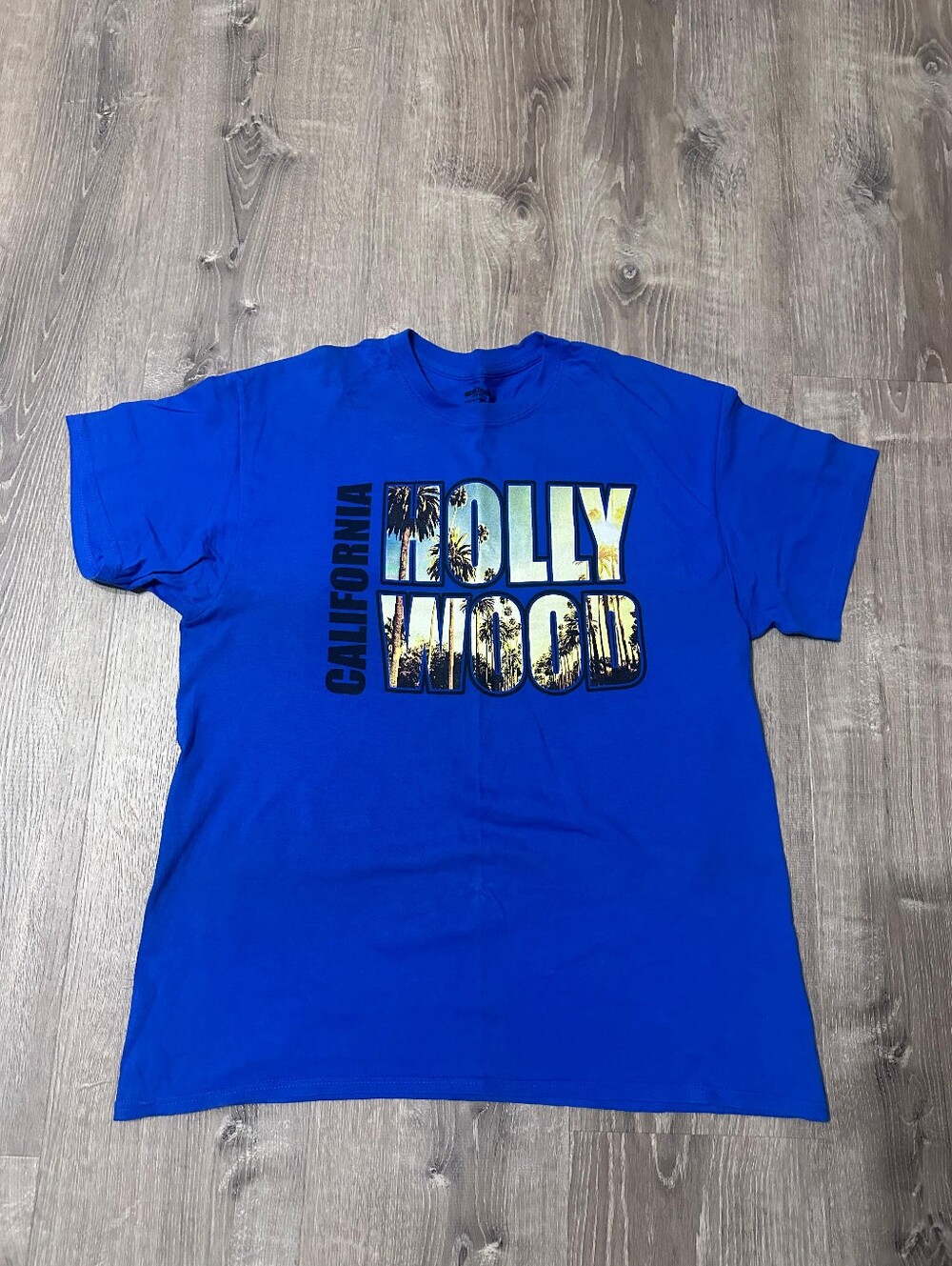 California Hollywood Graphic Tee - Royal Blue